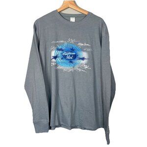 VTG American Idol Kellogg's Pop Tarts Promo Gray Long Sleeve T-Shirt Mens XLarge